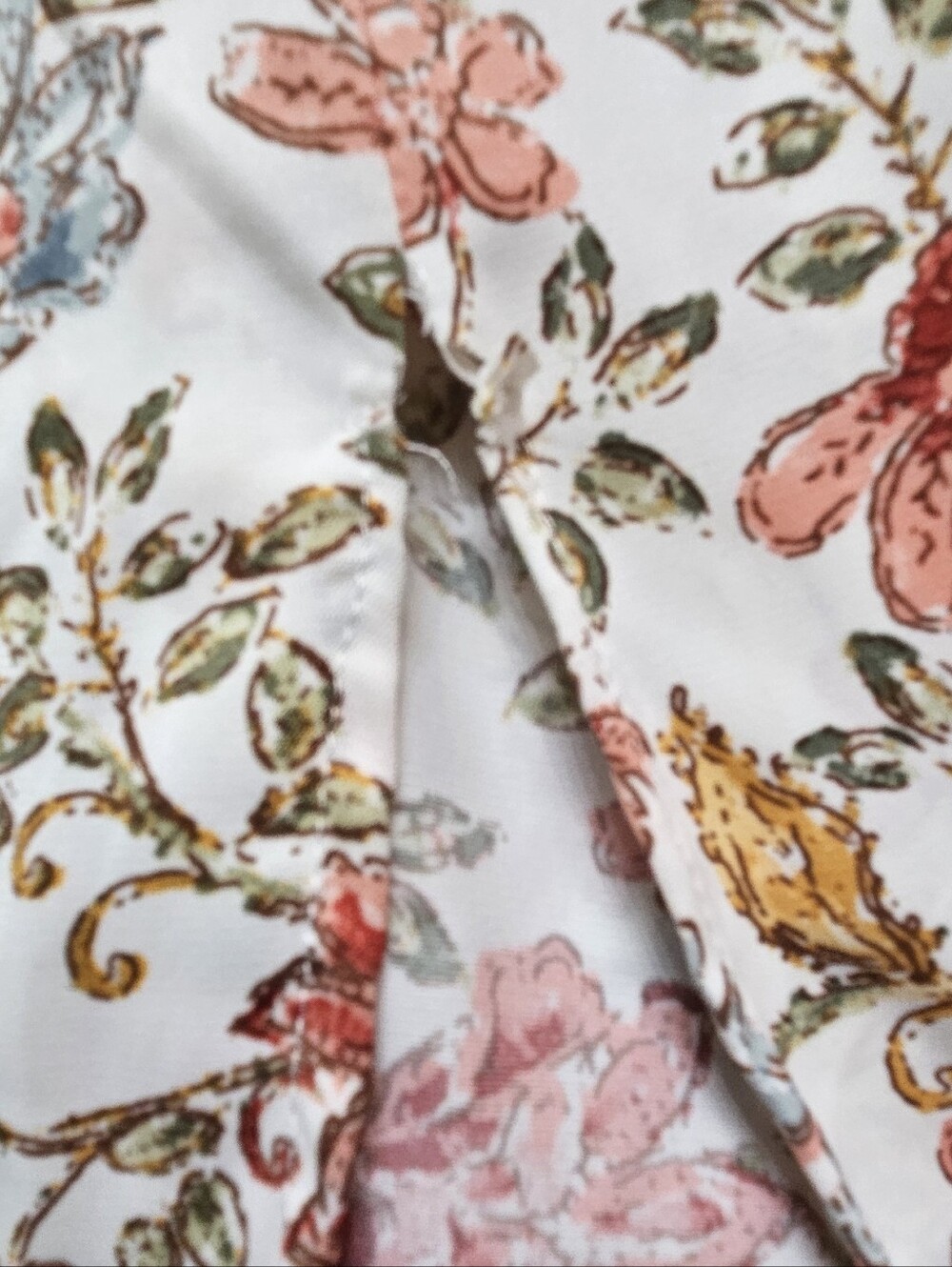 Lucky Brand Floral Tie-Waist Shirt Dress in Cream and Pink - Picture 10 of 12